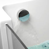 71" Acrylic LED Water Massage Bathtub Decoration Transparent in White