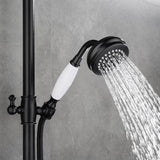 Industrial Style Wall-Mounted Shower System 2-function in Black