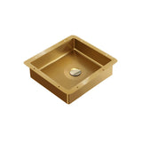 Gold Luxury Stainless Steel Rectangular Sink Undermount Bathroom Wash Sink