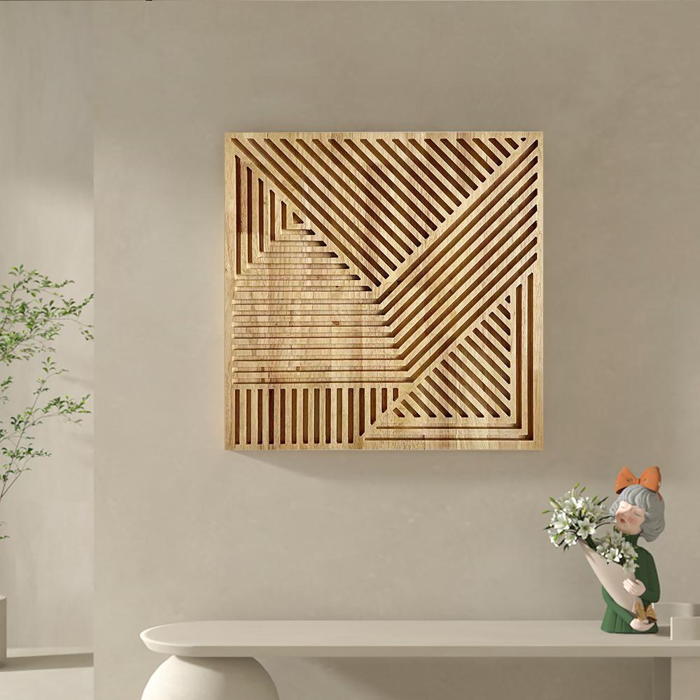 Farmhouse Wood Wall Decor Geometric Home Wall Accent