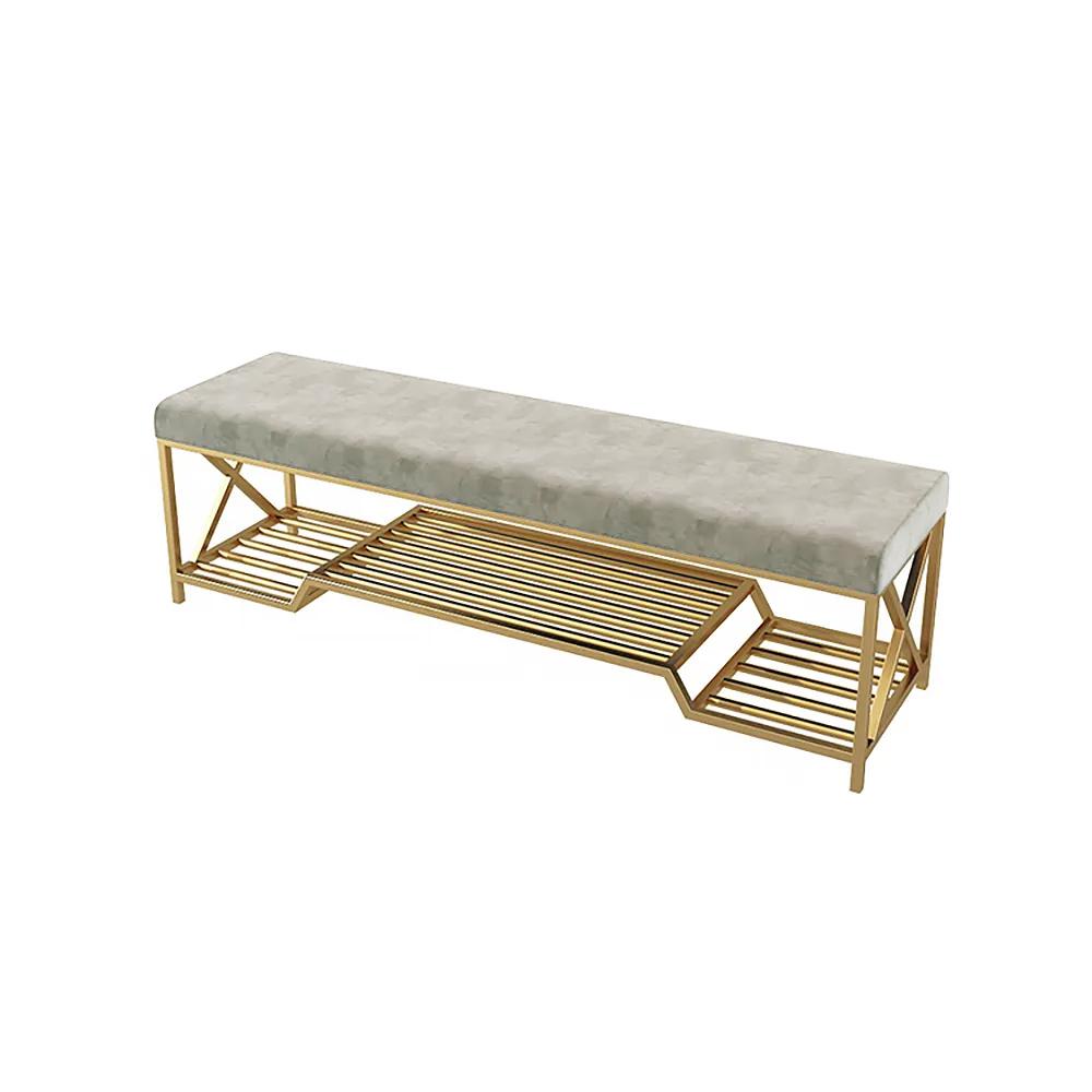 Gray Entryway Bench with Storage Upholstered Storage Bench for Living Room