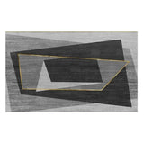 Modern Abstract Gray and Gold Rug Rectangle 5'x 7' Area Rug