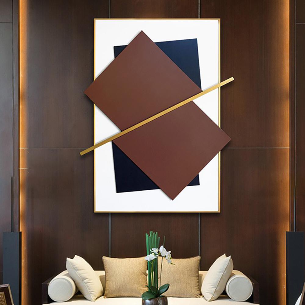 Modern Light Luxury Geometric Abstract Patterns Hanging Metal Wall Decor