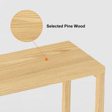 55" Modern Pine Wood  Long Bar Height Dinning Table Kitchen Bar Table