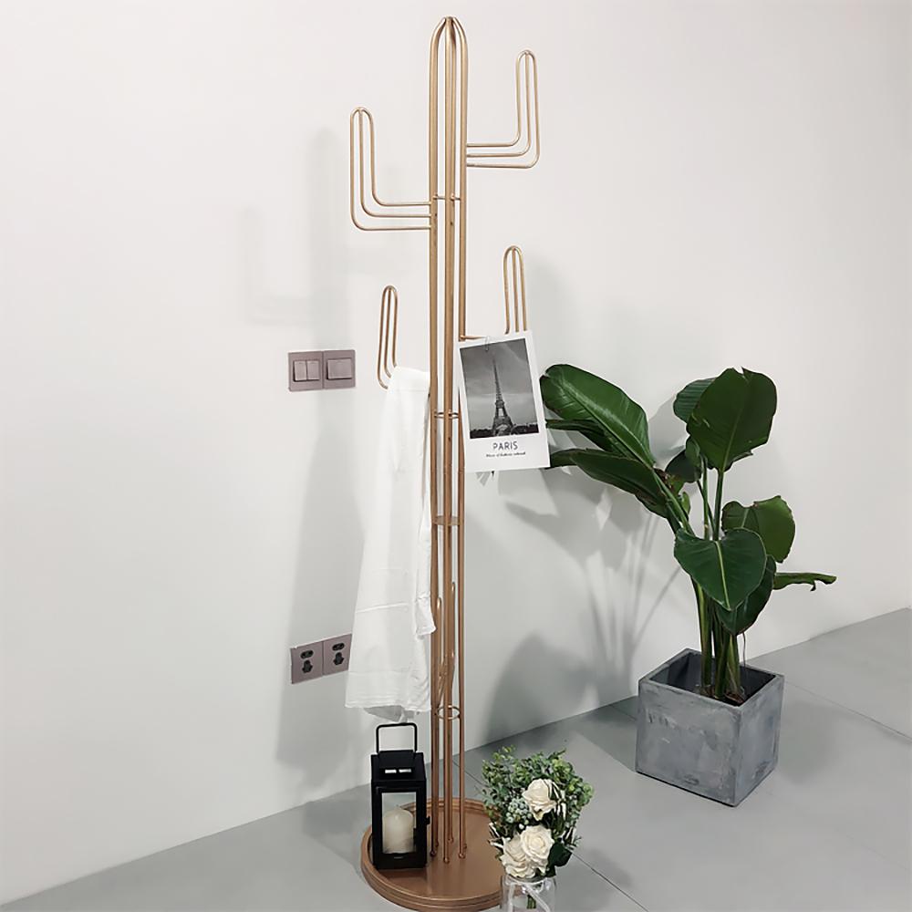 70.9" Clothing Rack Bedroom Entryway Coat Rack Freestanding Cactus Hall Tree in Green
