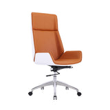 Faux Leather Office Chair Desk Chair with Wheels & Adjustable Height