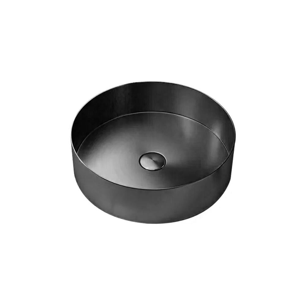 Contemporary Gold Round Stainless Steel Vessel Sink Luxury Wash Sink