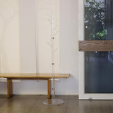 Minimalist Clear Tree Coat Rack Stand Entryway Coat Hanger Stand with 8 Hooks