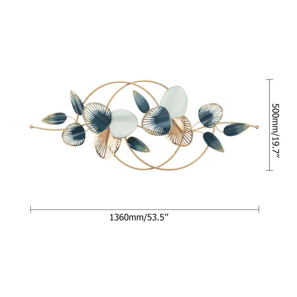 Modern Minimalist 3D Hollow-out Metal Leaves Classic Fashion Wall Decor