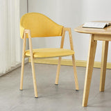 Gray Linen Upholstered Dining Chair Side Chair (Set of 2)
