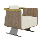 Black Modern Accent Chair Upholstered Cotton & Linen Accent Chair