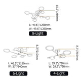 Modern Semi Flush Mount Lighting Gold Ceiling Light Fixture LED Ring