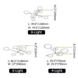 Modern Semi Flush Mount Lighting Gold Ceiling Light Fixture LED Ring