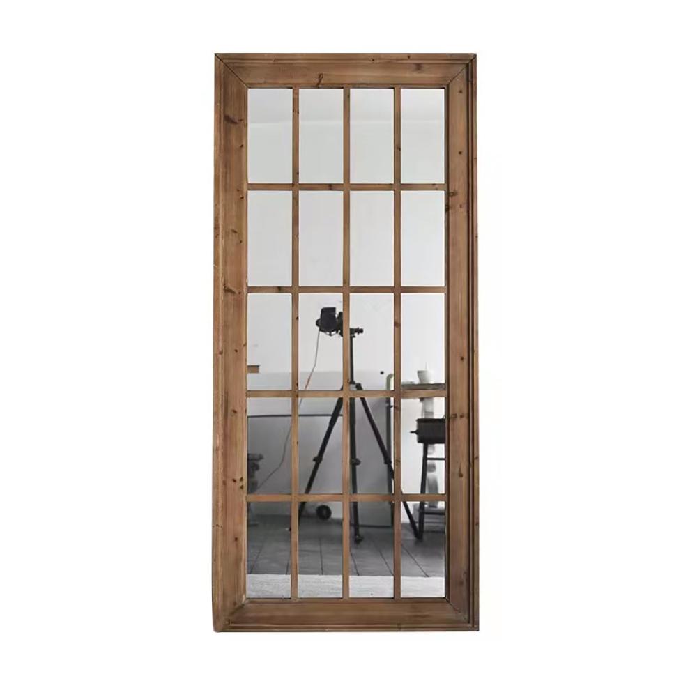 Farmhouse Full Length Mirror Wood Rectangle Floor Mirror