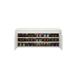 White Entryway Bench with Shoe Storage Leather Upholstered