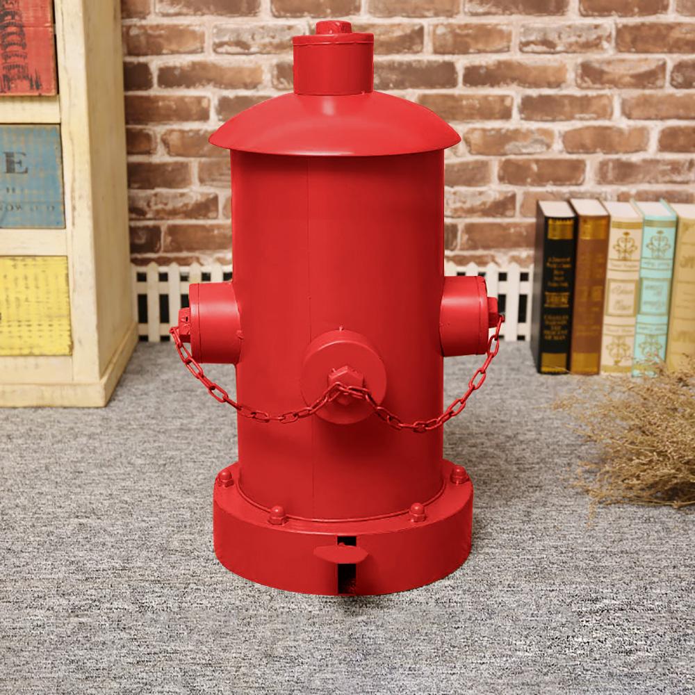 Industrial Fire Hydrant Trash Can in Yellow/Red/Black-Yellow-Large