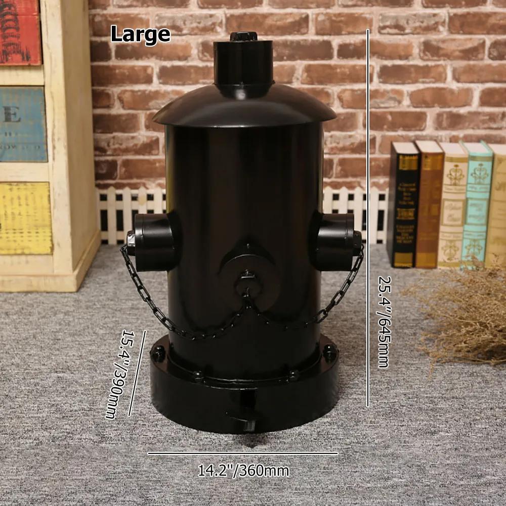 Industrial Fire Hydrant Trash Can in Yellow/Red/Black-Yellow-Large