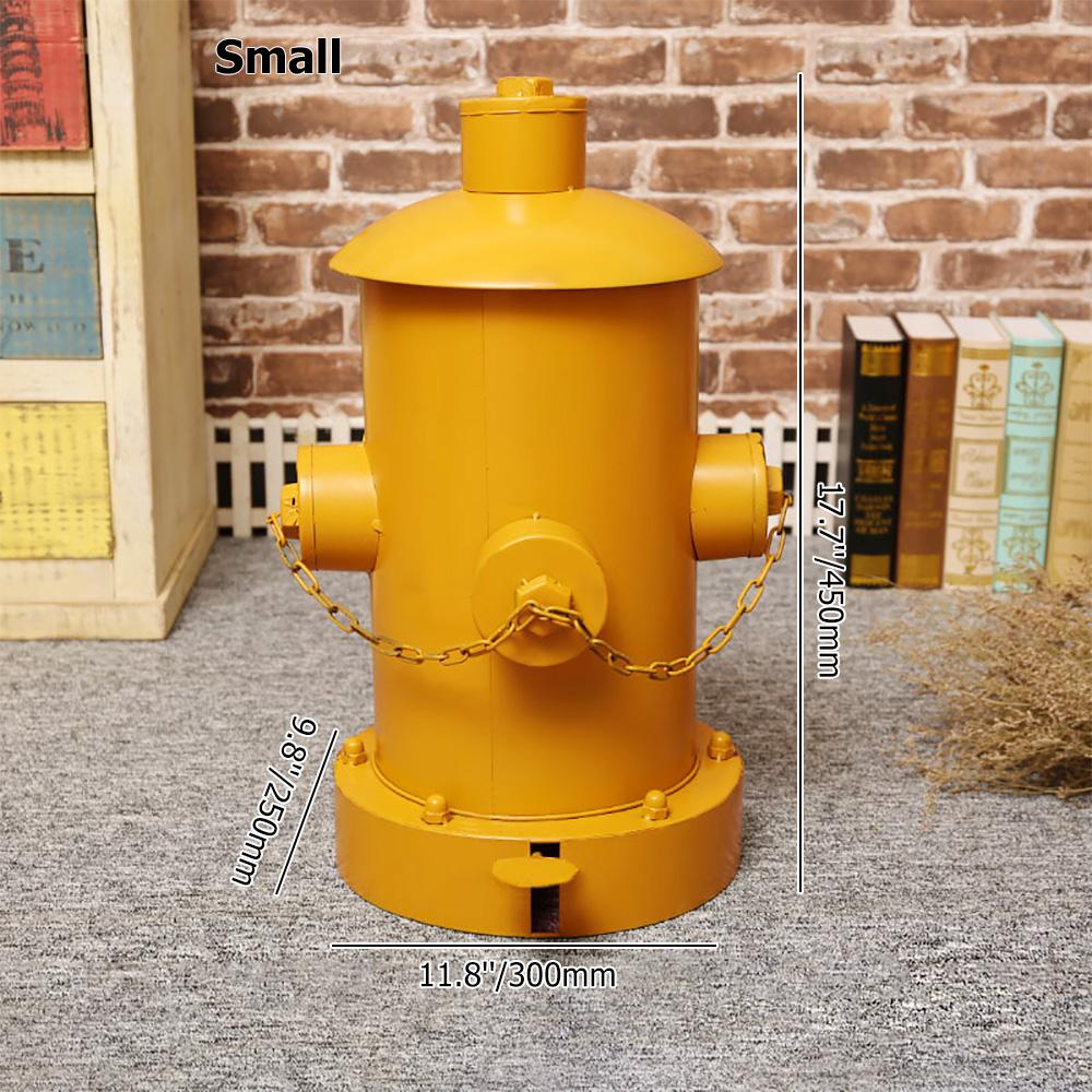 Industrial Fire Hydrant Trash Can in Yellow/Red/Black-Yellow-Large