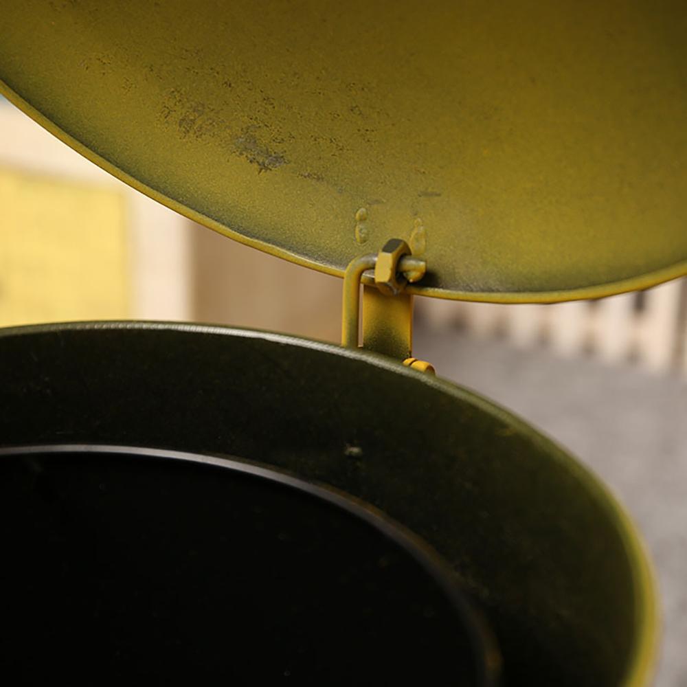 Industrial Fire Hydrant Trash Can in Yellow/Red/Black-Yellow-Large