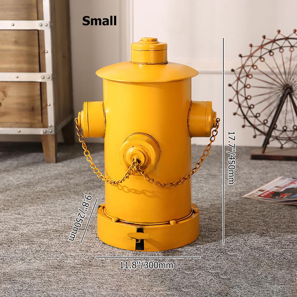 Industrial Fire Hydrant Trash Can in Yellow/Red/Black-Yellow-Large