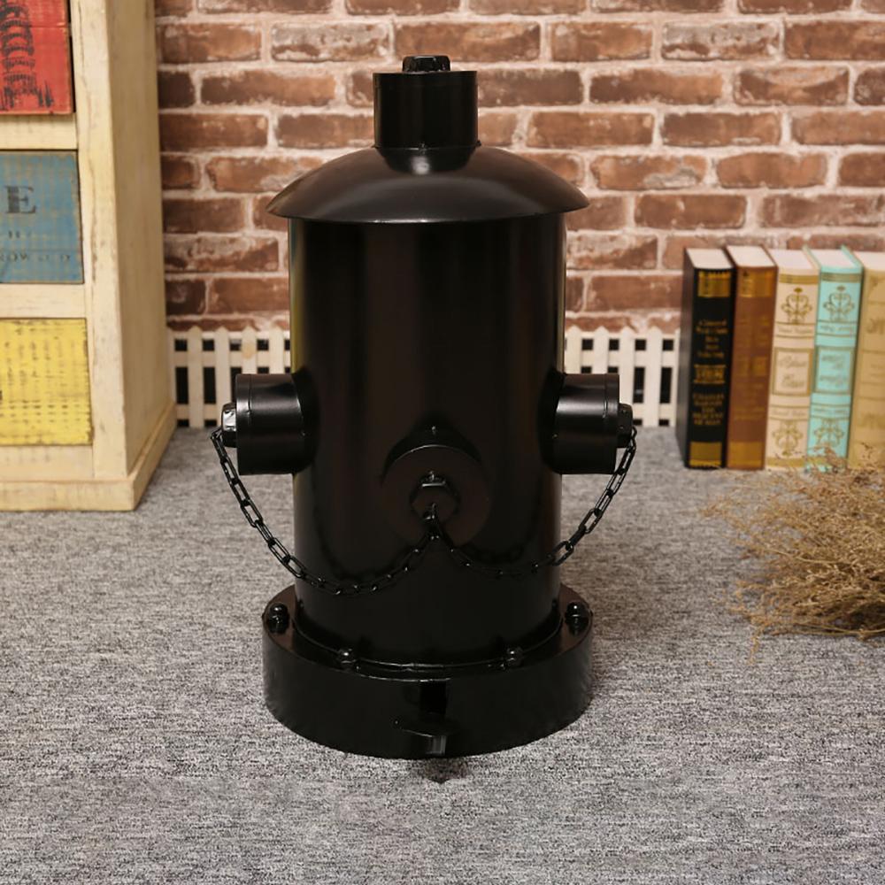 Industrial Fire Hydrant Trash Can in Yellow/Red/Black-Yellow-Large