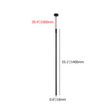 55" Mini Cylinder Black LED Pendant Light Single Light