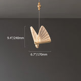 Butterfly LED Clear and Gold Unique Pendant Light