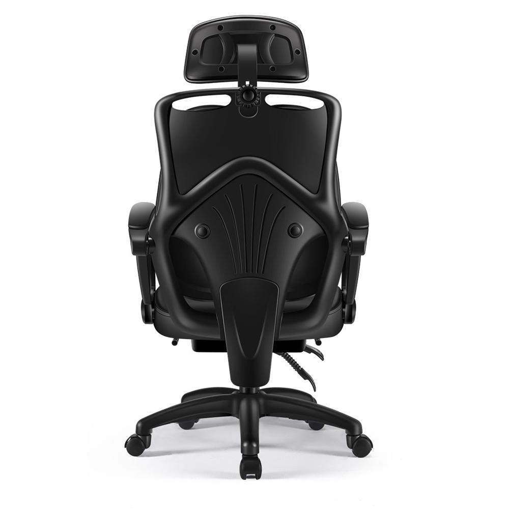 Swivel Office Chair with Lumbar Support & Armrests Task Chair in Black-Furniture,Office Chairs,Office Furniture