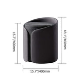 Gray Stylish Round Upholstered Ottoman Cotton & Linen Ottoman Pouf-Richsoul-Furniture,Living Room Furniture,Ottomans & Benches