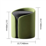 Gray Stylish Round Upholstered Ottoman Cotton & Linen Ottoman Pouf-Richsoul-Furniture,Living Room Furniture,Ottomans & Benches