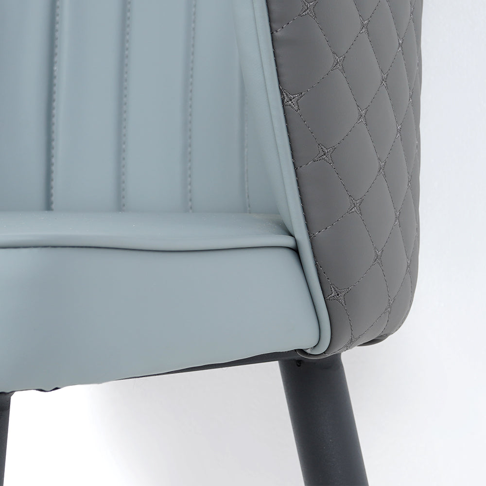 Orange Modern Bar Stool Height Upholstered Chair with PU Leather