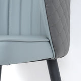 Orange Modern Bar Stool Height Upholstered Chair with PU Leather