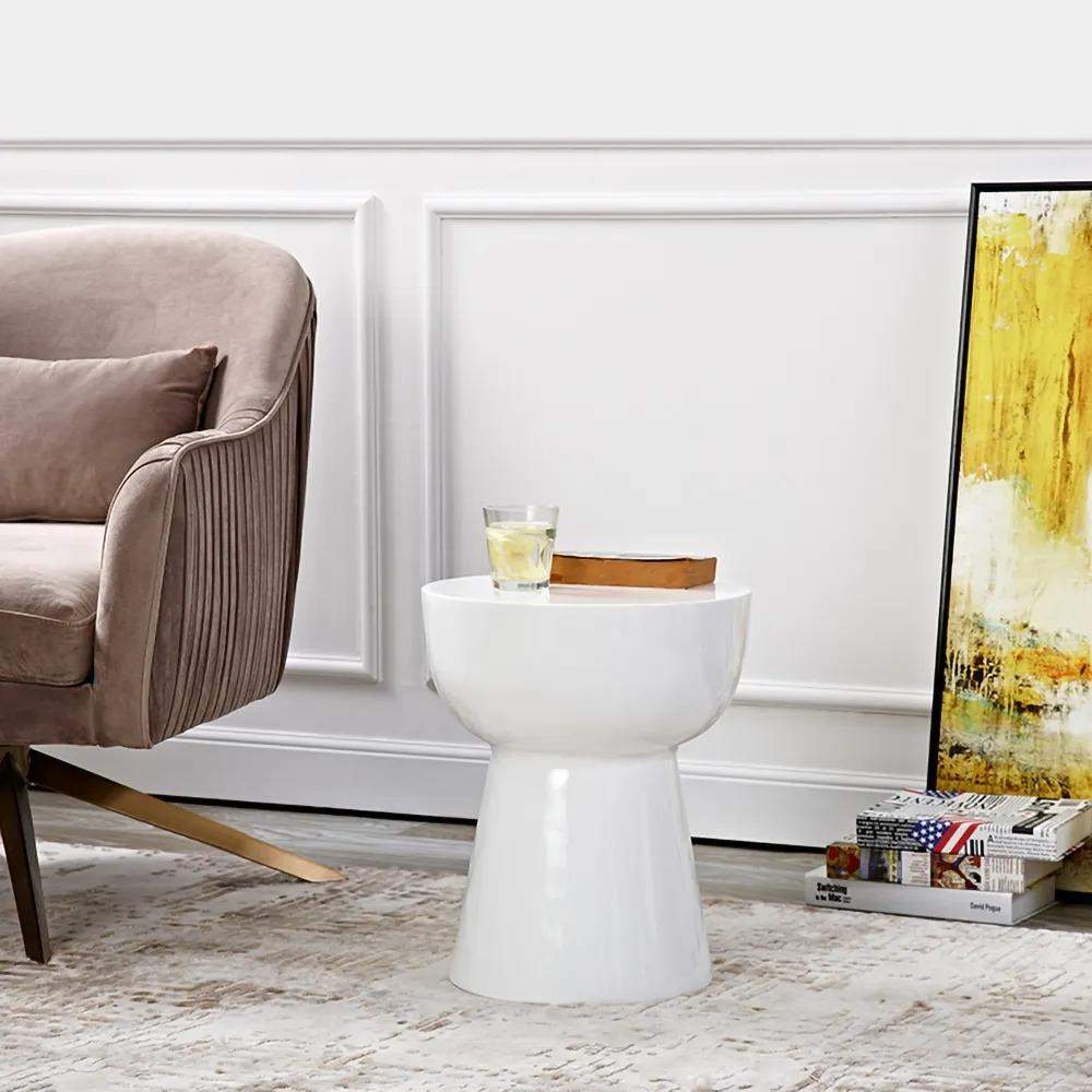 Blue Modern Round End Table Living Room Unique-Richsoul-End & Side Tables,Furniture,Living Room Furniture