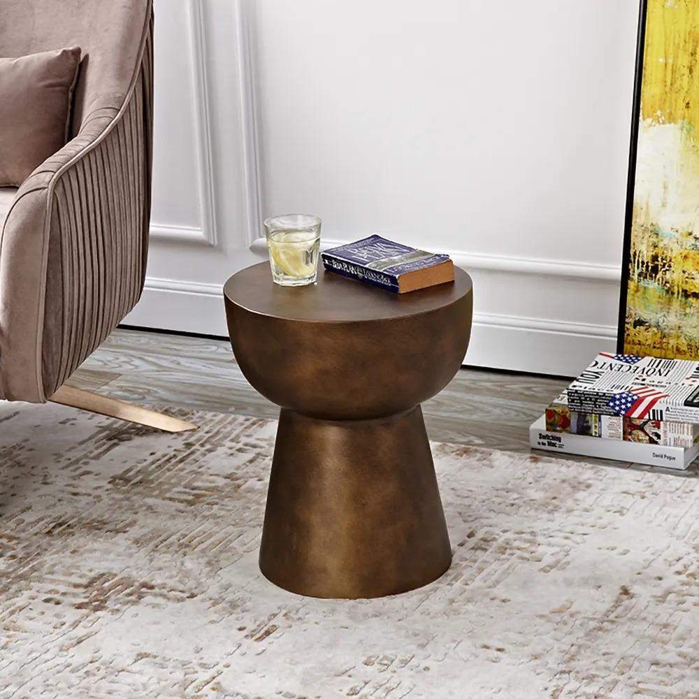 Blue Modern Round End Table Living Room Unique-Richsoul-End & Side Tables,Furniture,Living Room Furniture