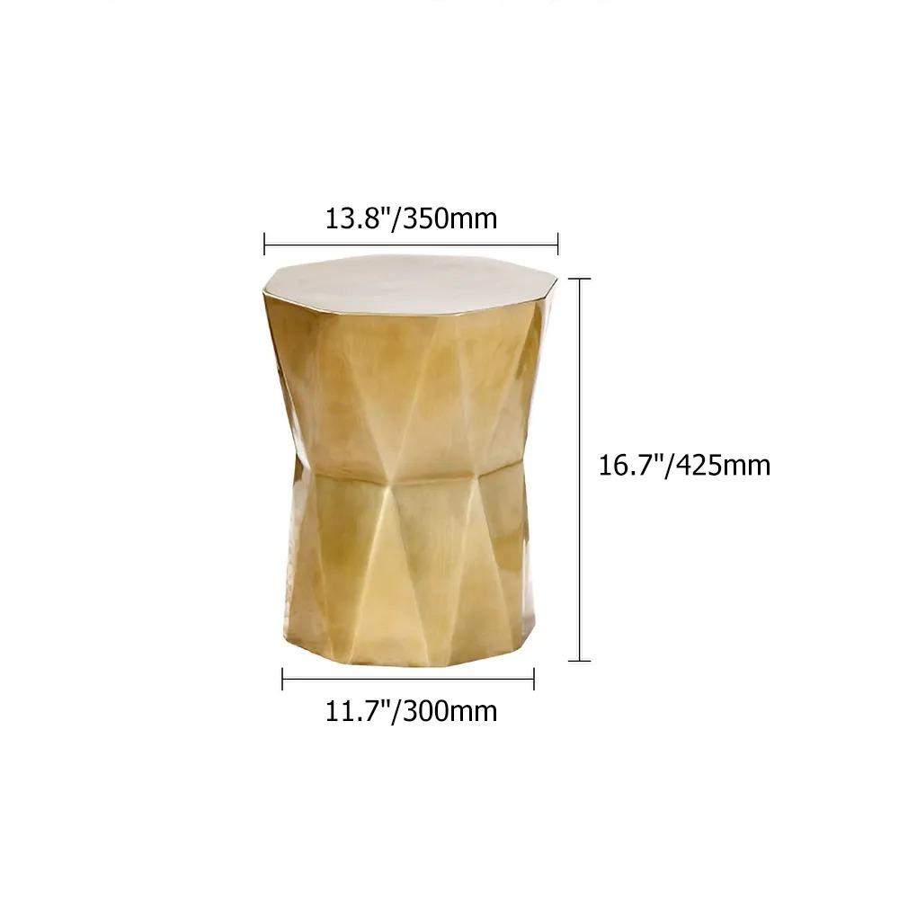 Modern White End Table Fiber Glass Living Room Geometric Design-Richsoul-End & Side Tables,Furniture,Living Room Furniture