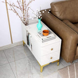 Black End Table with Storage Side Table Metal-Richsoul-End & Side Tables,Furniture,Living Room Furniture