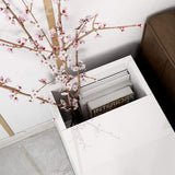 Black End Table with Storage Side Table Metal-Richsoul-End & Side Tables,Furniture,Living Room Furniture
