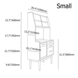 Nordic Natural Sideboard with 3 Doors & 3 Shelves & 4 Drawers in Large