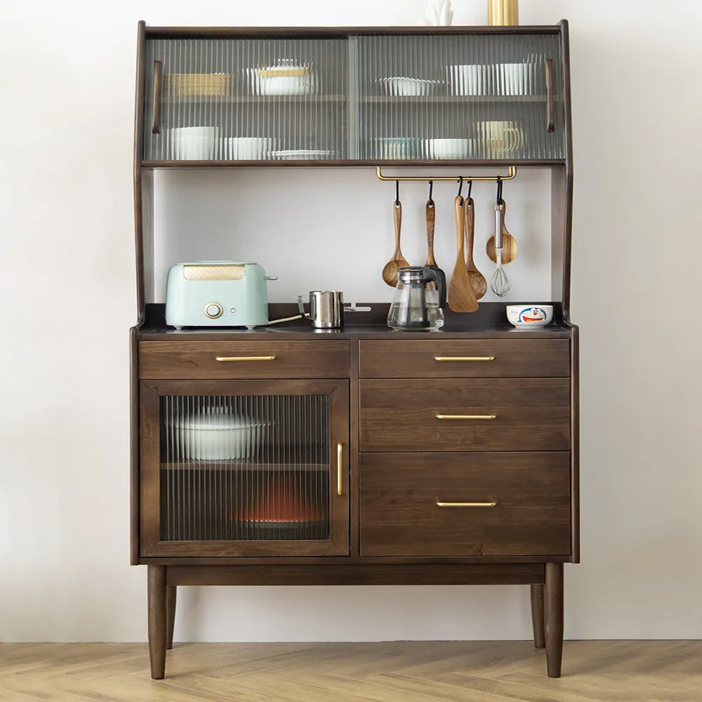Nordic Natural Sideboard with 3 Doors & 3 Shelves & 4 Drawers in Large