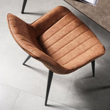 Modern Gray Dining Room Chairs PU Leather Upholstered Set of 2