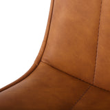 Modern Gray Dining Room Chairs PU Leather Upholstered Set of 2