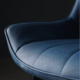 Modern Gray Dining Room Chairs PU Leather Upholstered Set of 2