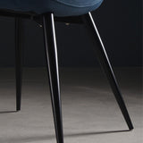 Modern Gray Dining Room Chairs PU Leather Upholstered Set of 2