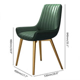 Green Dining Chairs with PU Leather Upholstery & High Back Dining Table Chair Set of 2