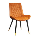 Beige Dining Chair Leather Dining Chair Set of 2 with Solid Back