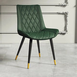 Beige Dining Chair Leather Dining Chair Set of 2 with Solid Back
