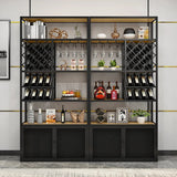 35.4" Industrial Wine Cabinet Wine Rack Unit for Home Bar
