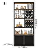 35.4" Industrial Wine Cabinet Wine Rack Unit for Home Bar