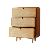 Nordic Natural 4 Drawers Chest Rattan Woven in Large-Richsoul-Cabinets & Chests,Furniture,Living Room Furniture
