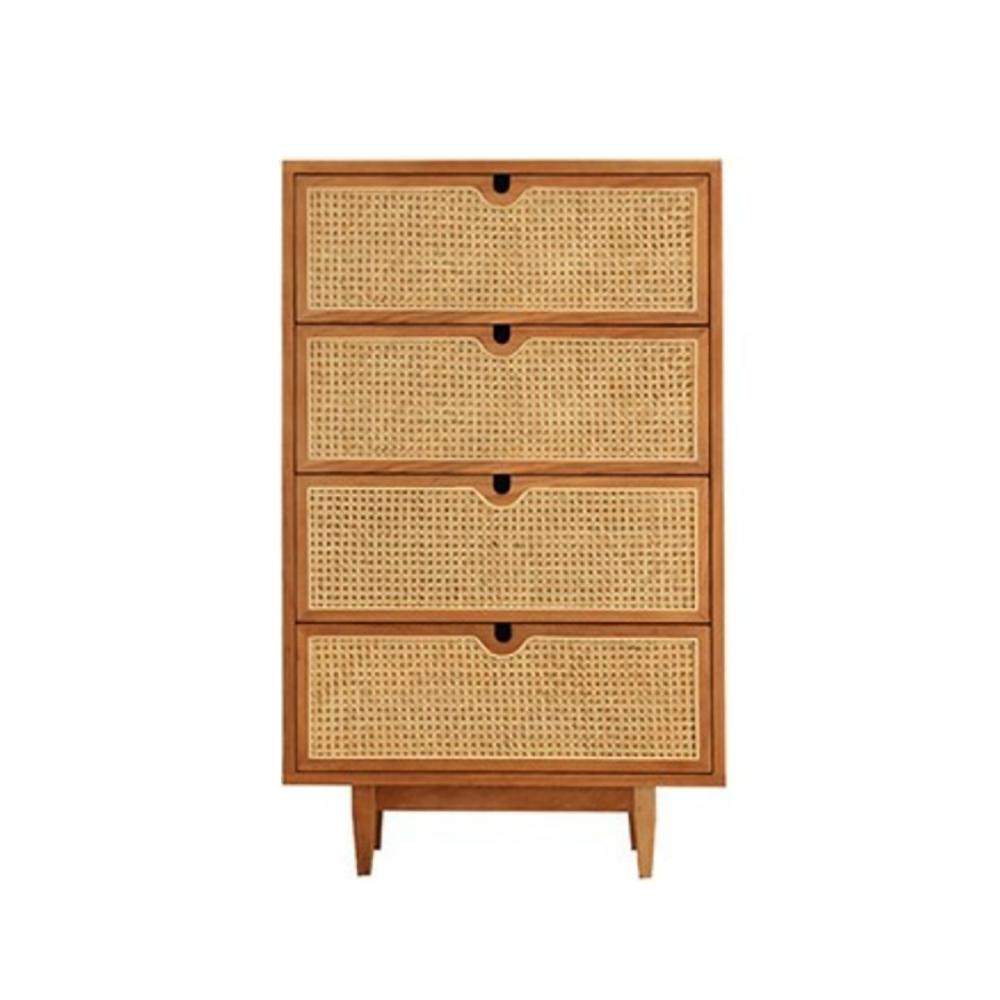 Nordic Natural 4 Drawers Chest Rattan Woven in Large-Richsoul-Cabinets & Chests,Furniture,Living Room Furniture